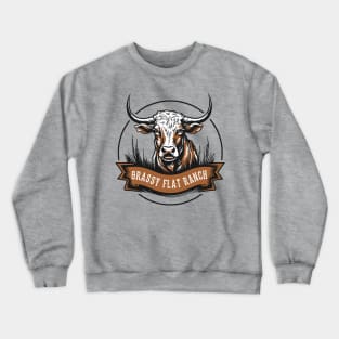 Grassy Flat Ranch Cow Crewneck Sweatshirt